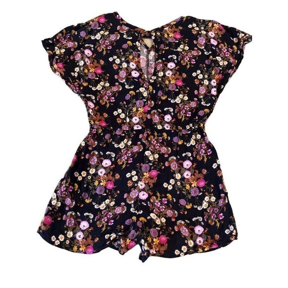 Art Class Girls Floral One Piece Romper Size 6/6X - Picture 2 of 3